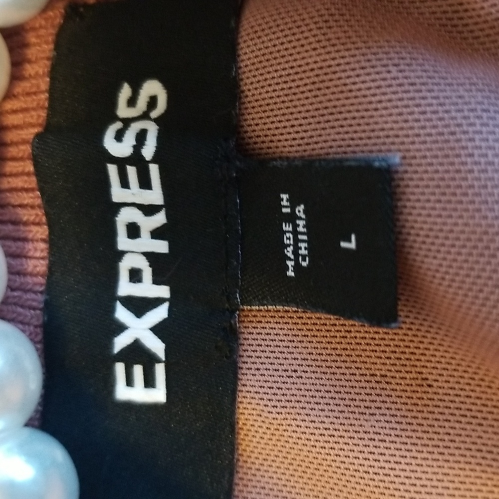 Express Womens Pink Short Sleeve  Sweater Top - Picture 13 of 14